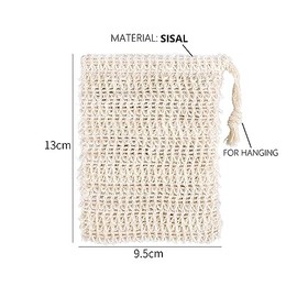 Bolsa de jabón de sisal Exfoliante Natural, Bolsas de Malla para Almacenamiento de jabón, Bolsas de Red de Burbujas para Hacer Am Maker
