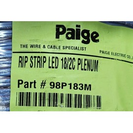 Paige Wire 18/2C Rip Strip Plenum Weather Resistant LED Sign Cable Blue /50ft