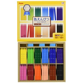 ぺんてる パスティック 色えんぴつ ショートタイプシェアパック GC7SP-12 12色入