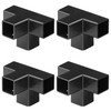 MOUNTAIN_ARK 4 Pack 1" Black Square Tube Connector, 4 Way