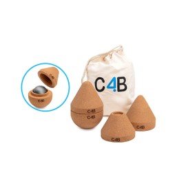 C4B Trigger Point Set Made of Cork | 2 in 1 Cork Massage Ball Pusher | 3 Different Cork Sets of Hand Pressers | Trigger Point Massage Acupressure Set for Work, Home, Office or Sports