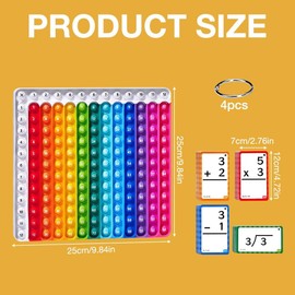 Multiplication Flash Cards, Multiplication Times Tables, Popular Game, Maths Game, Flash Cards Toy for Children from 8 Years, Popular Fidget Math Learning Game, 1, 2, 3, 4, 5, 6 Class