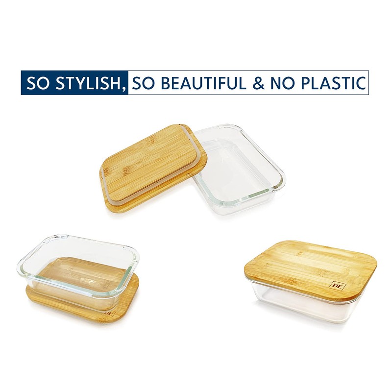 DE Glass Food Storage Containers with Bamboo Lids – 4