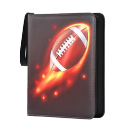 Zettokete 9 Pocket Football Card Binder,50 Double-Sided Pages for 900 Slots for Sports Cards,Collectible Trading Card Protective Album