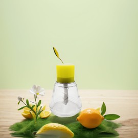 180 ml/6 Oz Empty Clear Glass Dispenser Bottle for Nail Polish, Refillable Alcohol Pump Container Push Down Dispenser with Cap, Makeup Remover Holder