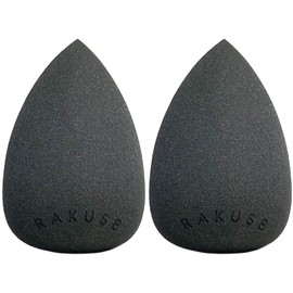 RAKUSE Makeup Puff Makeup Sponge Puff (Black / Set of 2) Makeup Puff Foundation Sponge Puff Makeup Puff