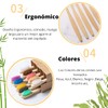 Cepillo Dientes Bambú Biodegradable Ecológico con Caja 10pz (Negro)