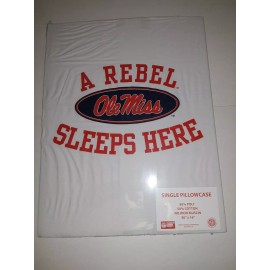 bobby edwards Ole Miss Rebels Single Pillow Case  30" x 16"