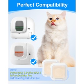 Haliya 4 Pack Pet Odor Eliminator N50 2.0 Upgraded for Self Cleaning Cat Litter Tray, Compatible with PuraMax, PuraMax 2 & Purobot Max Pro,Cat Litter Freshener, Long-Lasting Odour Control