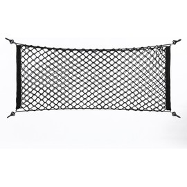Red Elástica de Carga Trasera Para Automóvil, 100X40CM, Bolsa de Almacenamiento de Nylon Negro, Organizador Para El Carro