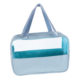 SAFIGLE Large Capacity Splashproof Travel Makeup Bag Aesthetic Portable Toiletry Organizer Pouch for Stylish Women Chic Patchwork Design for Toiletries and Cosmetics