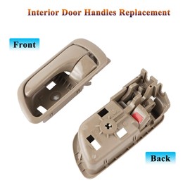 BJYXSHOP 4Pcs Interior Inside Door Handles Replacements for Toyota Camry 2002 2003 2004 2005 2006 Inner Door Handle Front/Rear Driver & Passenger Side Beige
