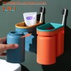 Toothbrush Holder Wall Mounted with Cup,2-in-1 Toothbrush Holders & Cups