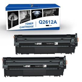 7Magic 2 Pcs Q2612A Toner Cartridge for HP 12A LaserJet 1020 1022 1018 1012 M1319 3050