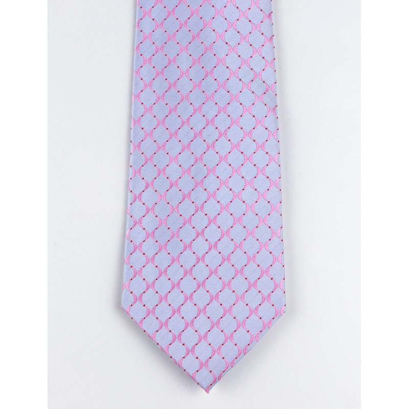 Gingham - Corbatas para hombre, diseño de lunares, azul claro,