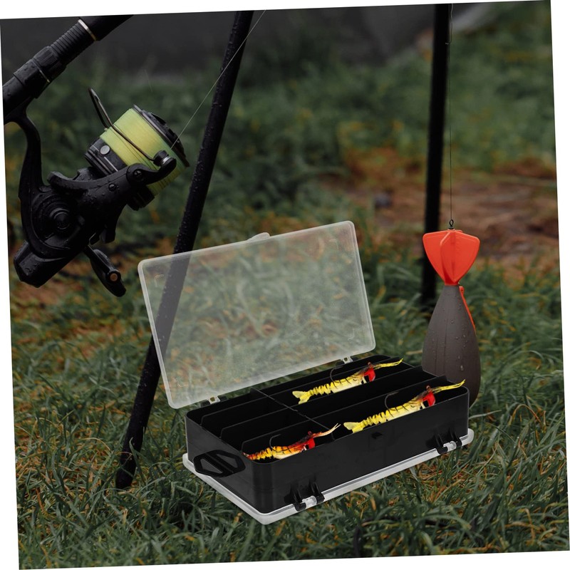 Totority 3pcs Fishing Tool Box with Compartments Portable Storage Case
