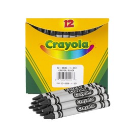 Crayola CYO520836051 Regular Crayon Single Color Refill, 12 Count - Black