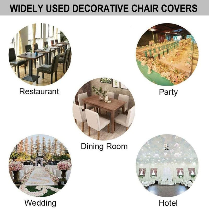 HZDHCLH Chair Covers Slipcovers 4/6 PCs Stretch Removable Washable Short