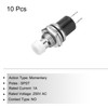 sourcing map 10 Pcs 1A 250V AC 7mm Mini Momentary