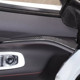 cartiangoUS Real Carbon Fiber Interior Window Upper Door Panel Trim  For Corvette C8 20-up
