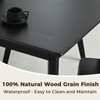 DELAVIN 29.5" Solid Wood Dining Table, Square Kitchen Desk, Modern