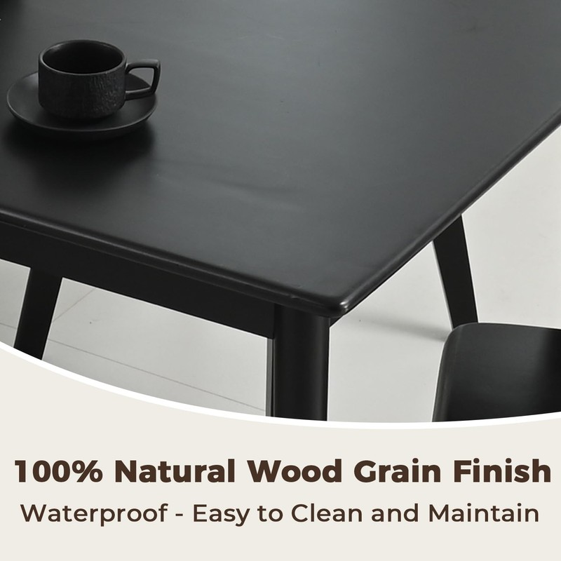 DELAVIN 29.5" Solid Wood Dining Table, Square Kitchen Desk, Modern