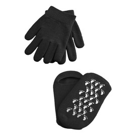 BIUDECO Moisture Gloves for Dry Hands Spa Accessories Gel Foot Cover Skin Care Gloves Black