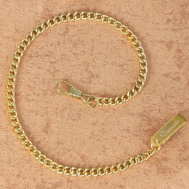 TREEWETO Pocket Watch Vest Chain 14.7 inch (37.5 cm) Gold