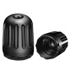 Black TPMS Plastic Tire Valve Stem Caps with Gasket Universal