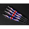 Rollerball Pens with Union Jack Design, Set of 4 Pens,