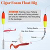 AGOOL Peg Floats Fishing Bobbers, Catfish Floats Foam Cigar Fishing