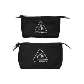 3CE Pouch Set of 2 (Small + Mini) - BLACK / 3CE 파우치 2종 (스몰+미니) - BLACK