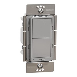 Square D by Schneider Electric X Series 15 Amp Dimmer Light Switch Single-Pole/3-Way for LED, Halogen, Incandescent, and CFL Lighting, 600 Watt, Rocker, Matte Light Almond (SQR22601LA)