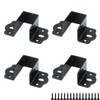 Coshar 4Pcs Heavy Duty Bed Rail Fittings Black Bed Frame