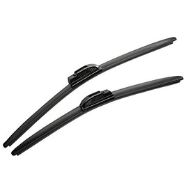 MOTIUM 24"+19" Super Silicone Windshield Wiper Blades, Fit for J hook Wiper Arms (set of 2)