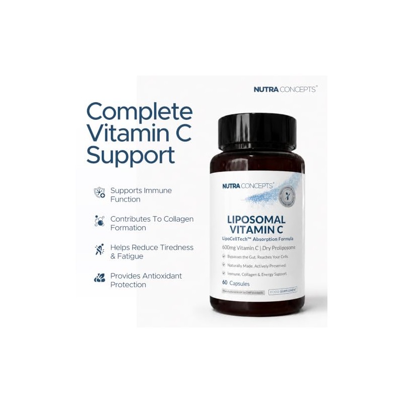 Liposomal Vitamin C – LipoCellTech™ Absorption Formula – 600mg Per