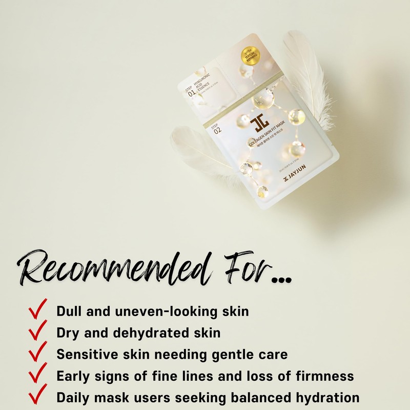 JAYJUN Collagen Skin Fit Mask (10 Sheets) – 2-Step All