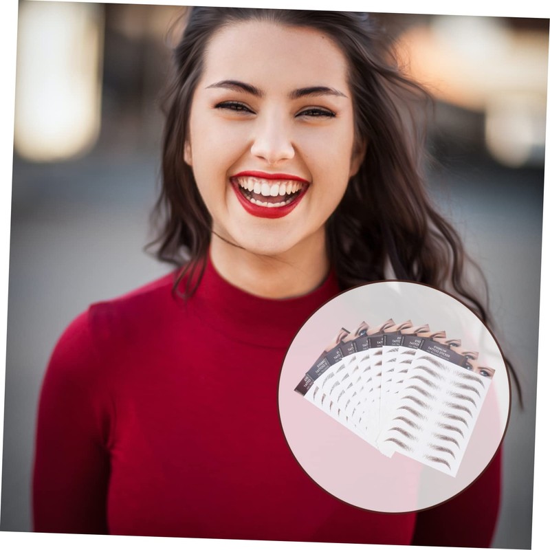 Gogogmee Eyebrow Sticker Fine 9 Sheets Waterproof Temporary Makeup for