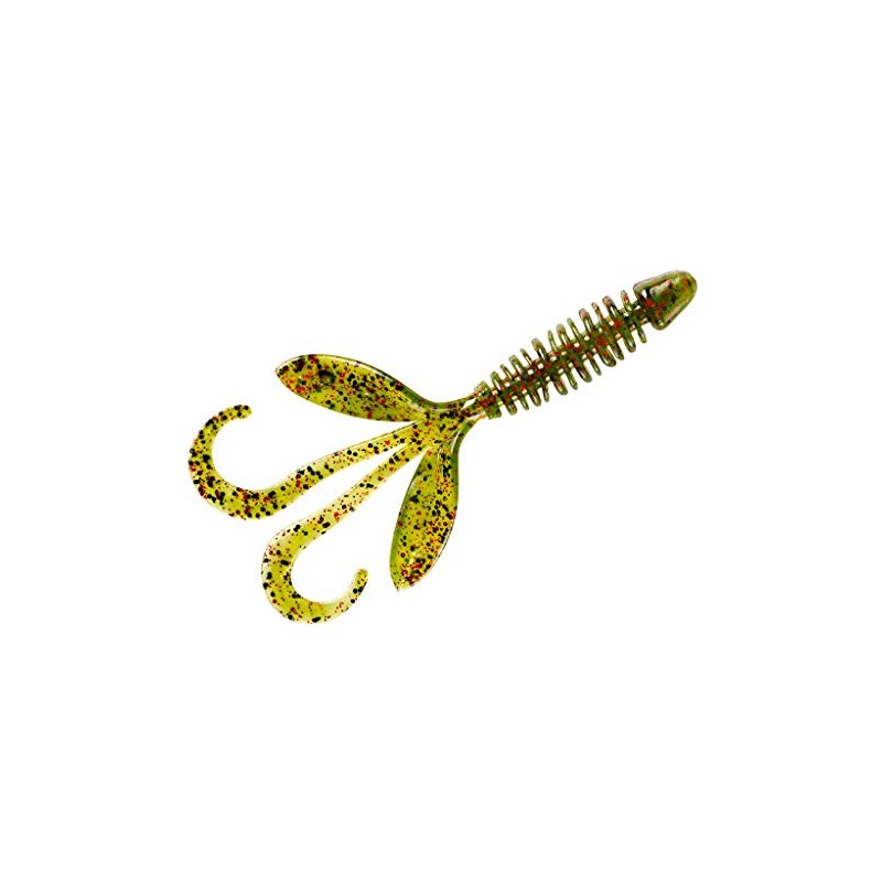 Yum Lures YWHG302 Wooly Hawgtail Fishing Bait, Watermelon/Red, 4.5"