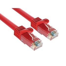 CableLeader 5ft Red Cat6a 500 MHz UTP Snagless Ethernet Network Patch Cable