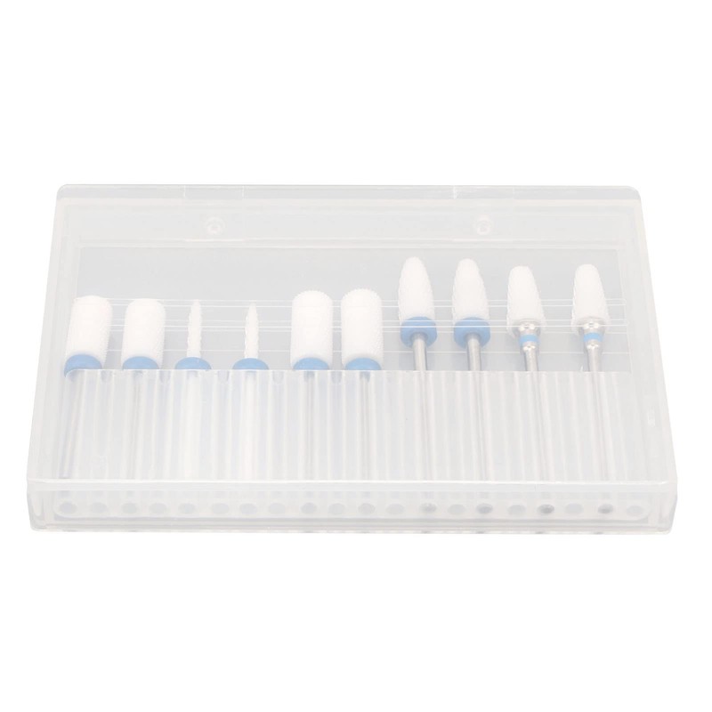 10 Piece Ceramic Nail Cutter Bit Set Manicure Drill Bits