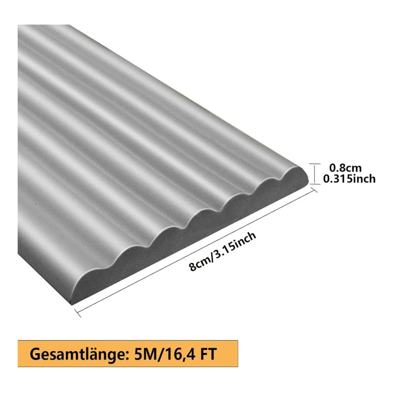 Protectores De Bordes Grises Para Bebé Con Adhesivo 3m
