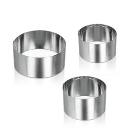 Metaltex 204536010 Baking Rings 3 Pieces Various Sizes Stainless Steel