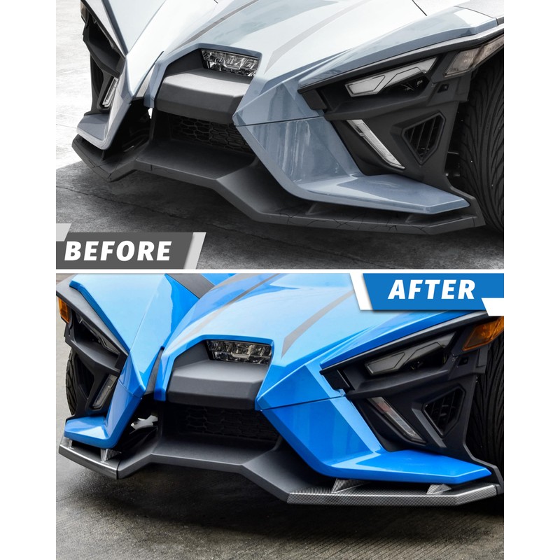 Front Wing Guards for Polaris Slingshot, Carbon Fiber Style Front