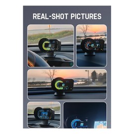 Snblzhef A590 HUD Heads-Up Display Accessories for Car Ambient Light Driving Score Heads-Up Display A590