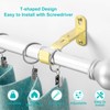 AMZSEVEN Adjustable Curtain Rod Brackets, Metal Window Drapery Rod Hanger