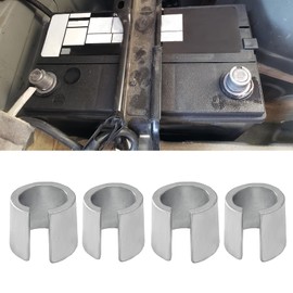 2 Pairs Car Battery Post Terminal Shim, Pure Lead Anode Cathode Sleeves, Car Battery Terminal Converter Adapter Sleeves for Positive & Negative Post, Universal Car Accessories