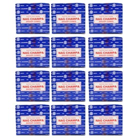 Satya Agarbatti Incense Cone x12 pack, used for Aromatherapy, Spa, Yoga, Weddings, Reiki, Meditation, Healing by SAMASIA