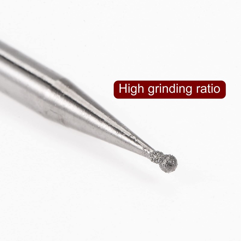 sourcing map 30pcs Diamond Grinding Burrs Carving Bits 1mm Ball