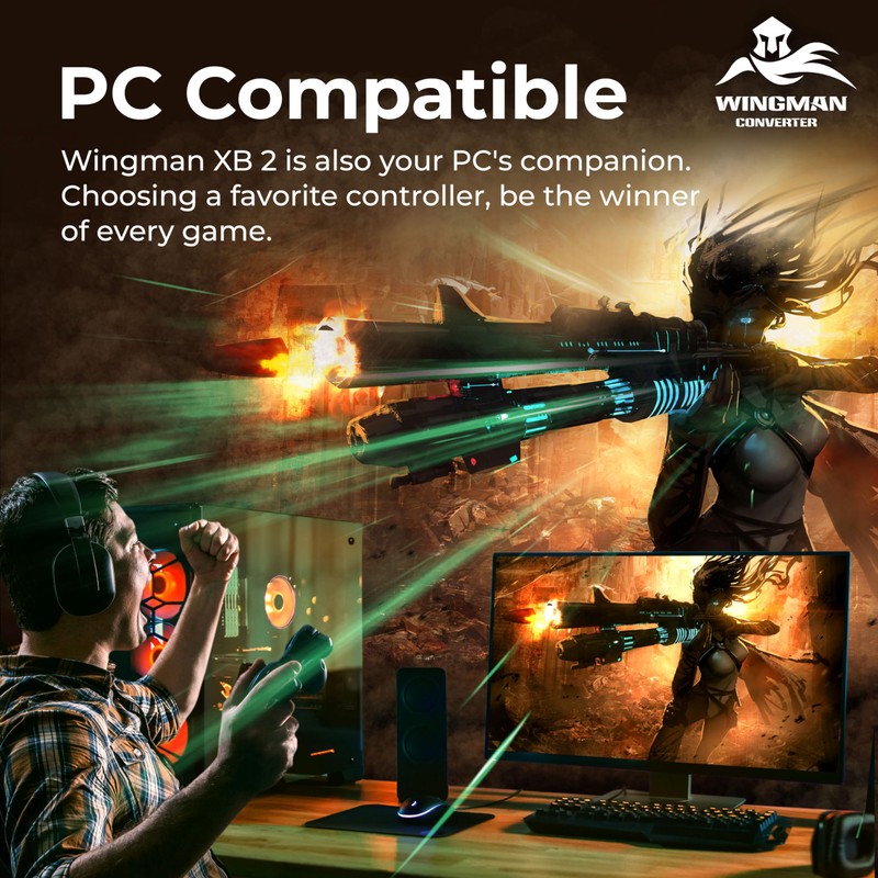 Brook Wingman XB 2 Converter with Keychain - Wireless Controller
